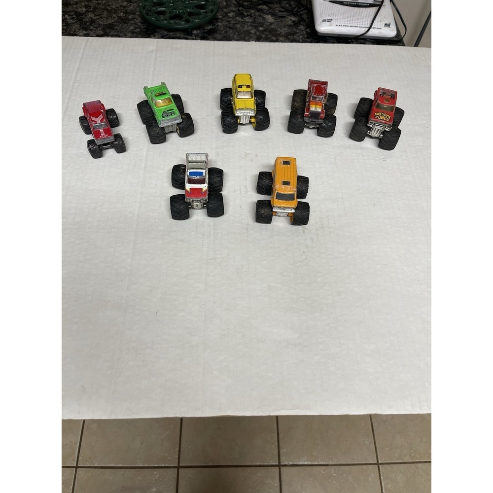 Lot Of 7 Monster Trucks Random Lot Hot Wheels Marjorette